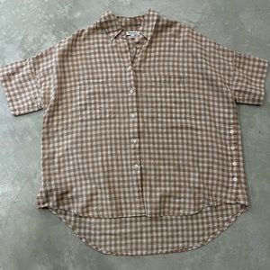 Madewell button down cotton T-shirt